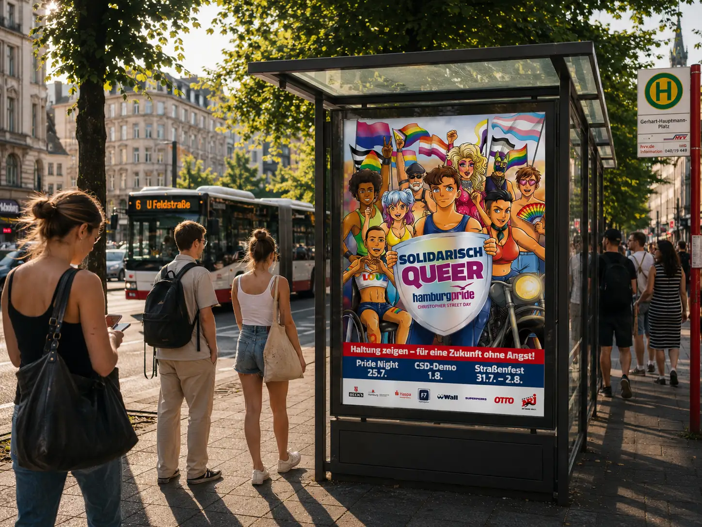CSD 2026 Plakat Bushaltestelle