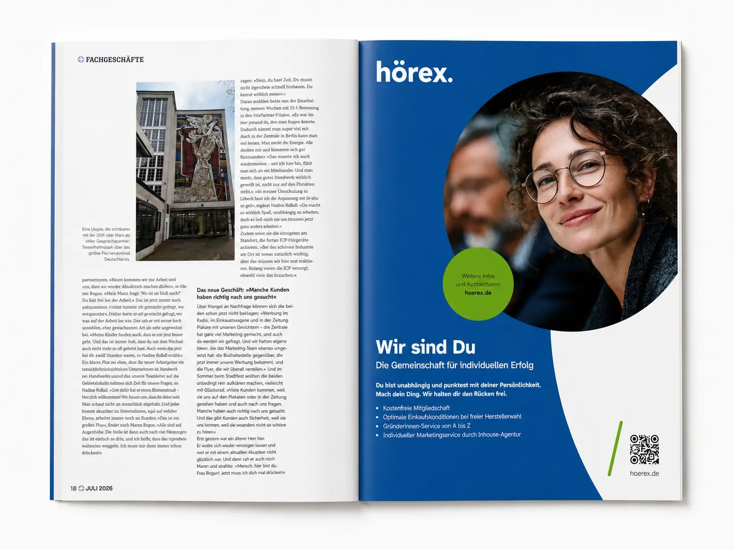 Hoerex Leitidee Printanzeige